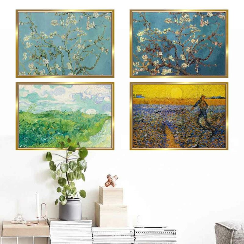 لوحة زيتية للمناظر الطبيعية فان جوخ ، قماش فني تجريدي ، لوحة جدارية لغرفة المعيشة ، الممر ، المكتب ، الديكور المنزلي