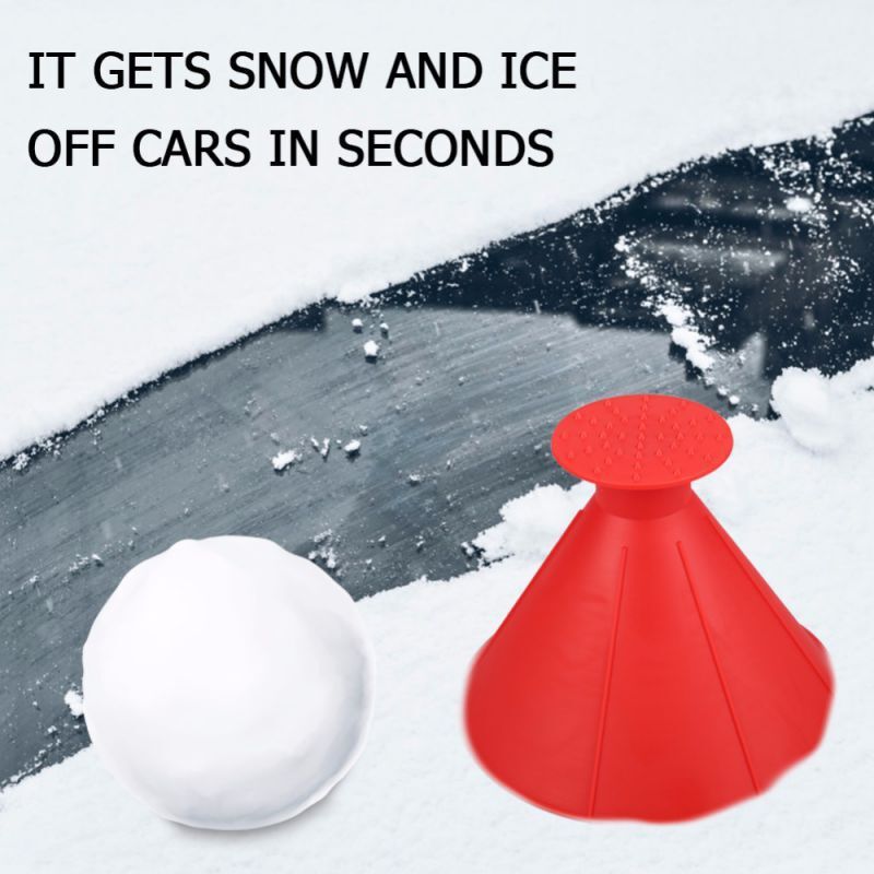 الشتاء السيارات سيارة ماجيك نافذة الزجاج الأمامي مكشطة ثلج للسيارة على شكل قمع الثلوج مزيل مزيل مخروط 2022 مكشطة جديدة للزجاج سيارة