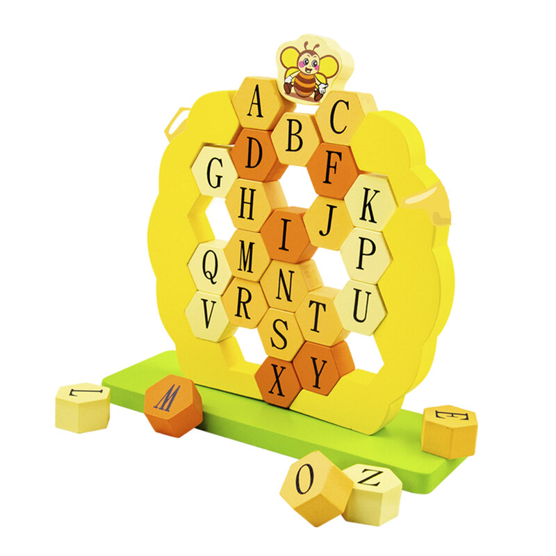 ABC لعبة الأجزاء المقطعة للحروف الأبجدية التعلم المبكر التعليمية مونتيسوري اللعب الحسية هدية
