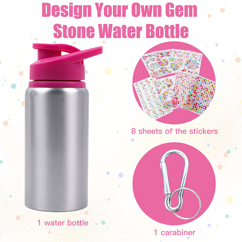 لتقوم بها بنفسك 500 مللي الرياضة زجاجة ماء BPA الحرة الألومنيوم في الهواء الطلق شرب زجاجة مياه الاطفال المحمولة كوب مع ملصقات هدية جميلة