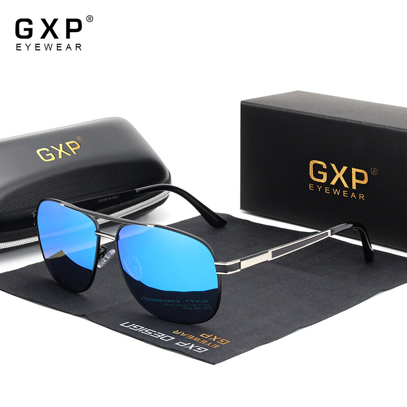 نظارات شمسية مستقطبة GXP 2021 للرجال والنساء ، نظارات شمسية مربعة عالية الدقة ، عدسات عاكسة ، حماية Oculos De Sol Masculino ، موضة 100%