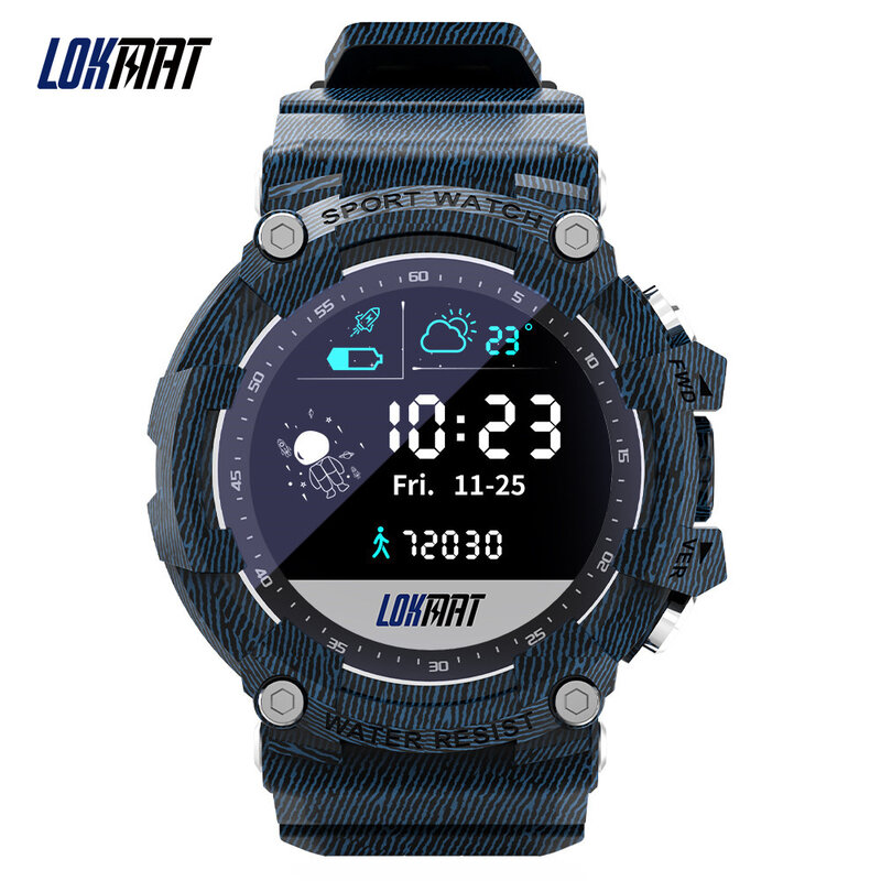 2022 جديد LOKMAT هجوم 2 الرياضة ساعة ذكية ، IP68 مقاوم للماء جهاز تعقب للياقة البدنية ، عداد الخطى السعرات الحرارية Smartwatch للرجال والنساء