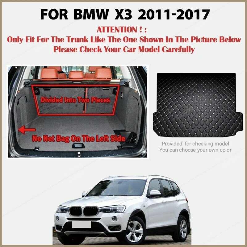 سيارة فرش داخلي للسيارات والشاحنات لسيارات BMW X3 2011 2012 2013 2014 2015 2016 2017 البضائع بطانة السجاد الداخلية أجزاء غطاء الملحقات