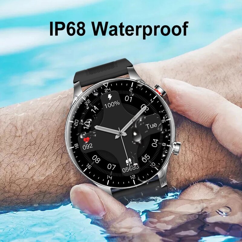 ساعة ذكية للهواتف أندرويد IOS مع IP68 مقاوم للماء كامل اللمس النشاط المقتفي معدل ضربات القلب ضغط الدم النوم مراقب