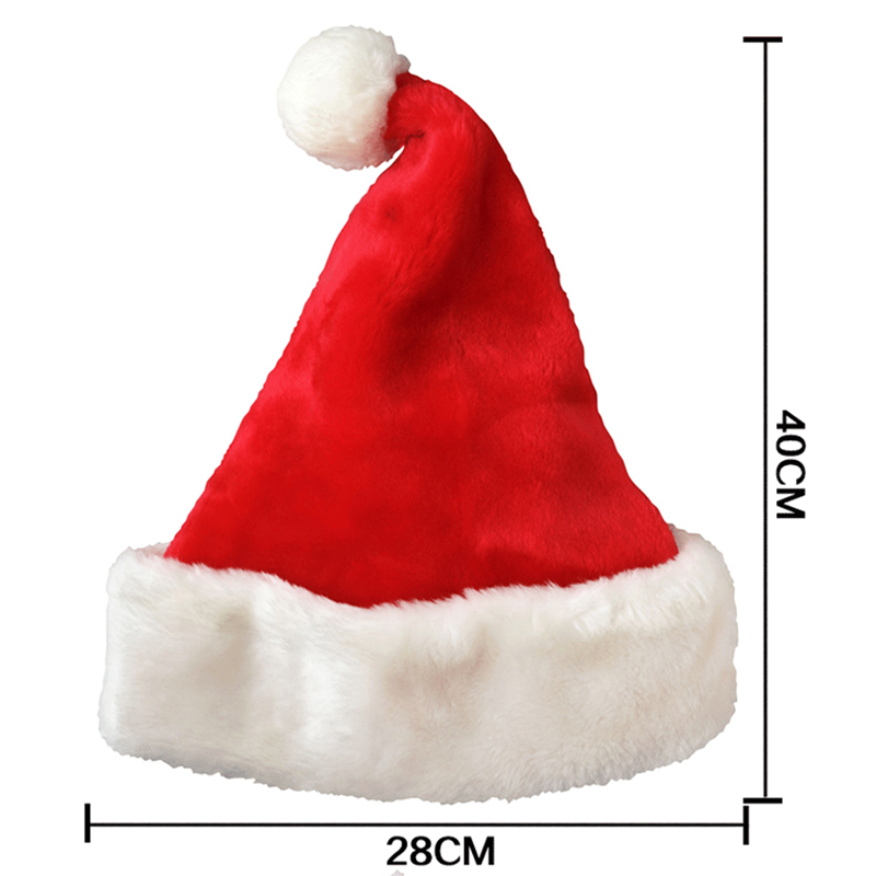 2022 مادة جديدة قطن رقيق قبّعة سانتا حفلة عيد الميلاد قبعة أفخم سماكة موكب الاحتفال قبعة هدية الكريسماس عيد الميلاد