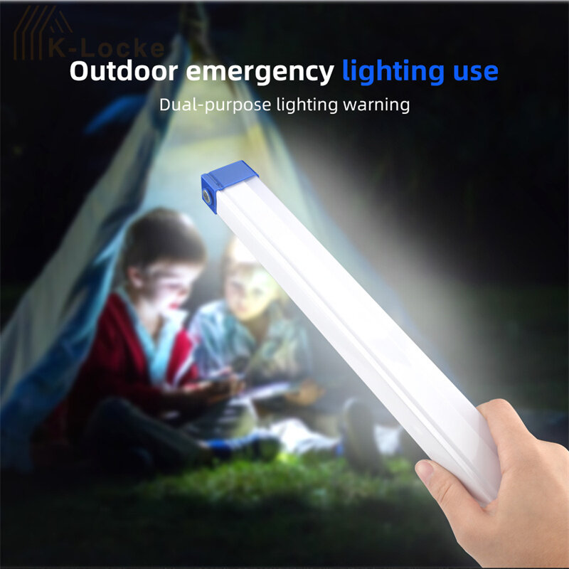 LED ضوء الطوارئ مقاوم للماء USB قابلة للشحن في الهواء الطلق ليلة السوق كشك الإضاءة التخييم ضوء سطوع قابل للتعديل