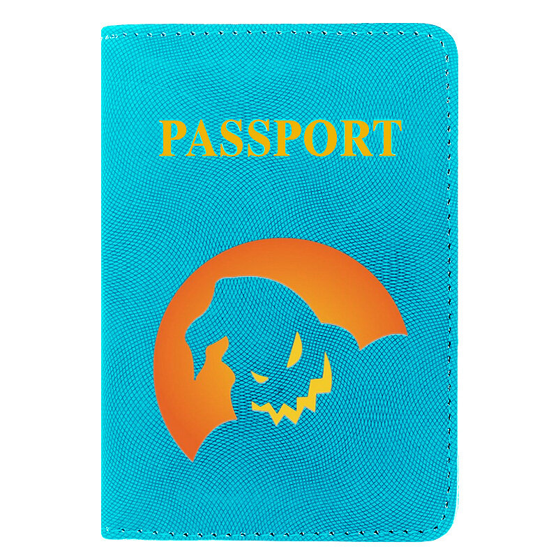 الكلاسيكية هالوين مخيف اليقطين الطباعة النساء الرجال غطاء جواز سفر حامل جواز سفر جلدية حامل بطاقات التعريف الشخصية محفظة هدية