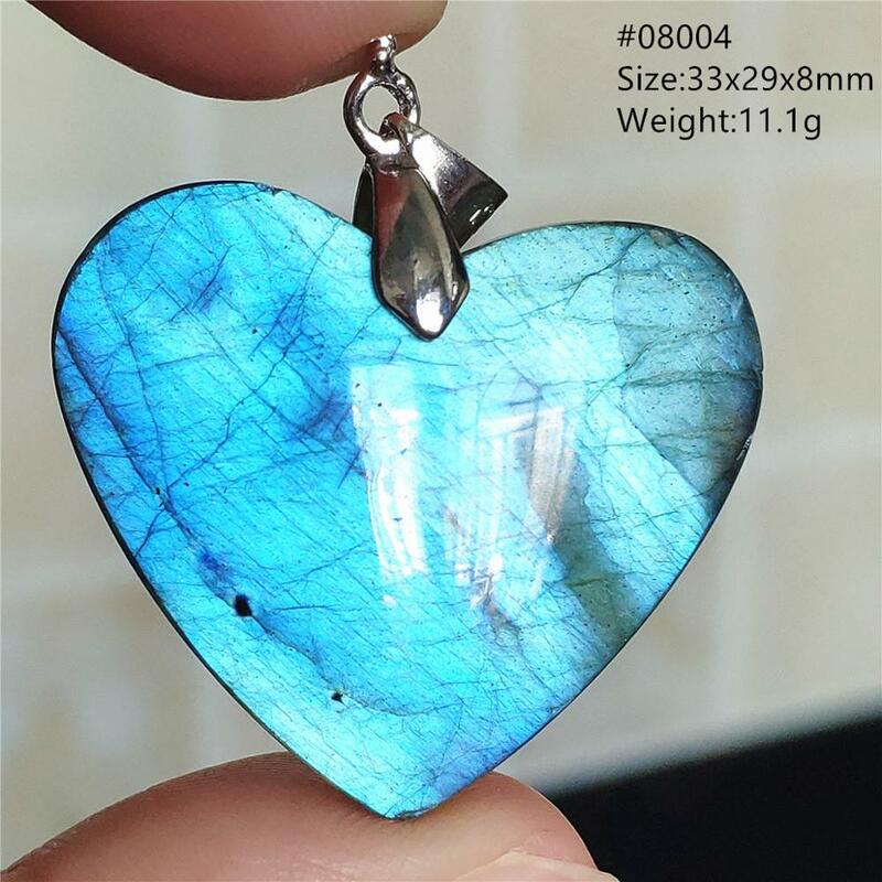 حقيقية الطبيعية لبرادوريت أزرق ضوء النساء الرجال قلادة قلادة لبرادوريت أزرق قلادة مجوهرات قطرة الماء الأحجار الكريمة AAAAAA