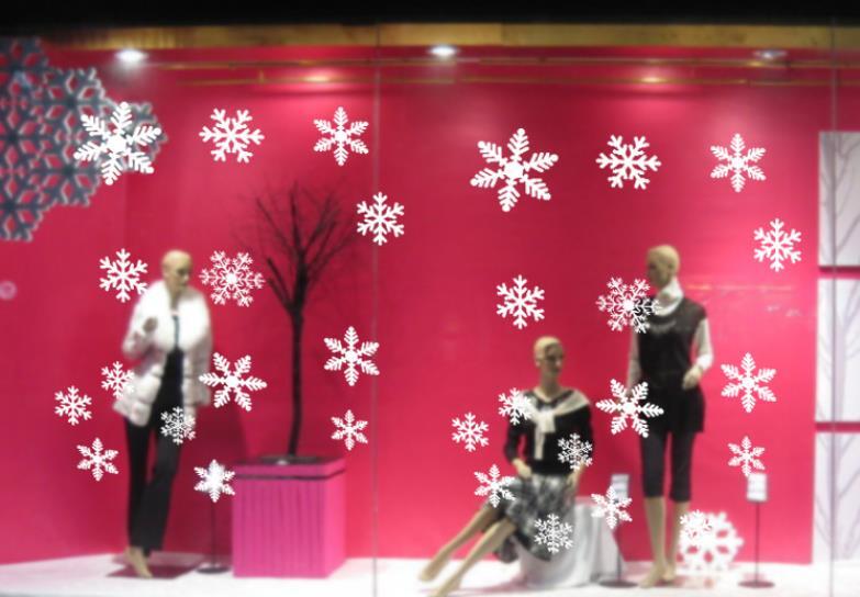 زينة عيد الميلاد سنو ساكنة لصق زجاج النافذة ملصق عيد الميلاد ملصقا ندفة الثلج عيد الميلاد ندفة الثلج كهرباء لصق