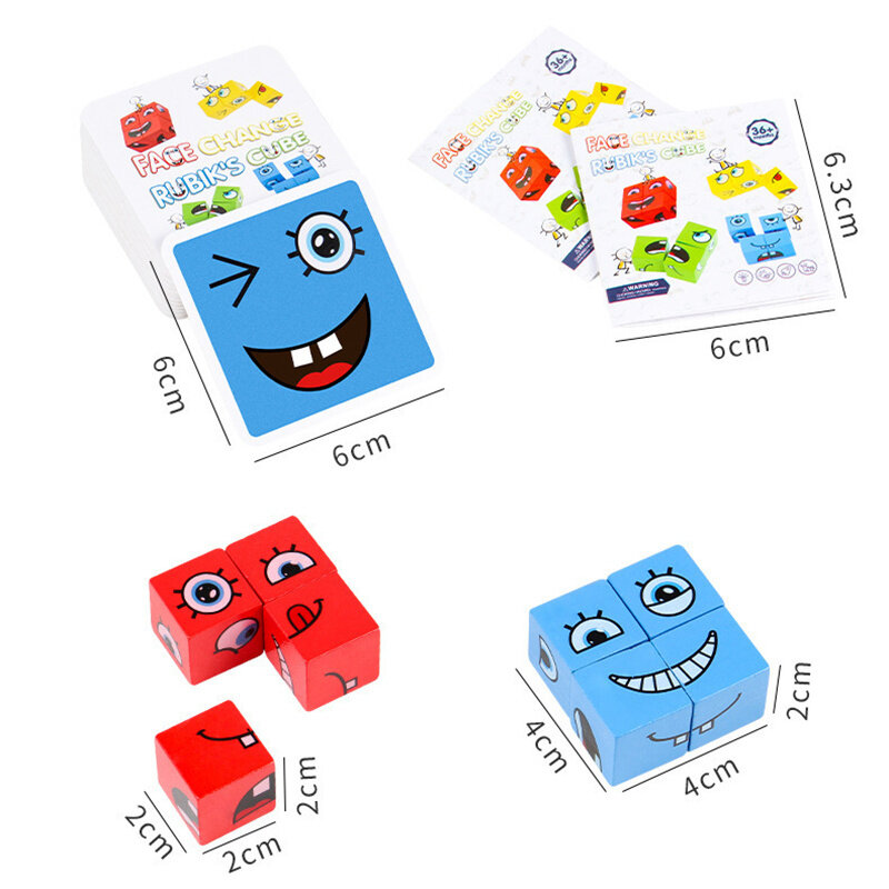 مجسمات هندسية خاصية تغيير الوجه لمكعب روبيك ألعاب لوحية تفاعلية ممتعة للأطفال والوالدين ألعاب تعليمية للأطفال هدية للأصدقاء