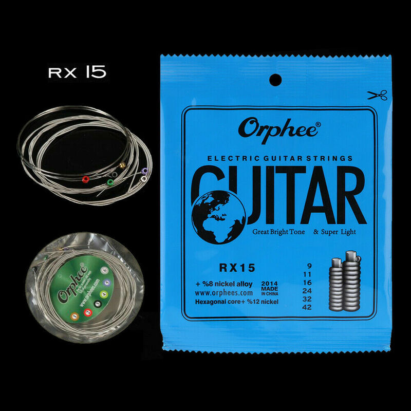 أورفي RX15 سلاسل الغيتار الكهربائي 6 قطعة أسلاك الفولاذ الصوتية أجزاء الغيتار الشعبي للآلات الموسيقية سلاسل القيثارات