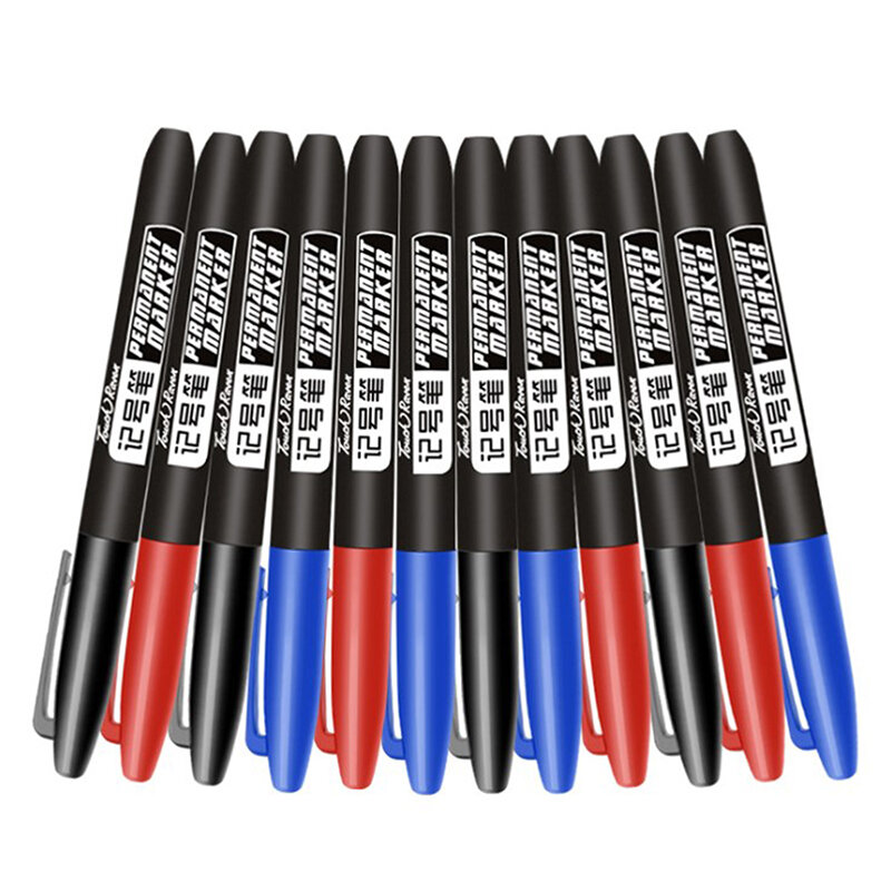 6 قطعة/مجموعة من قلم تحديد دائم الزيتية غير يتلاشى مقاوم للماء قلم ماركر غرامة نقطة قلم حبر 1.5 مللي متر الكتابة أداة الفن علامات
