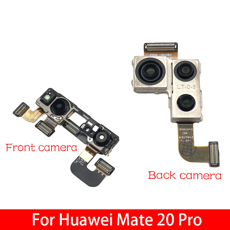وحدة الكاميرا الخلفية مع كابل مرن وكاميرا أمامية بديلة لهاتف Huawei Mate 20 Pro