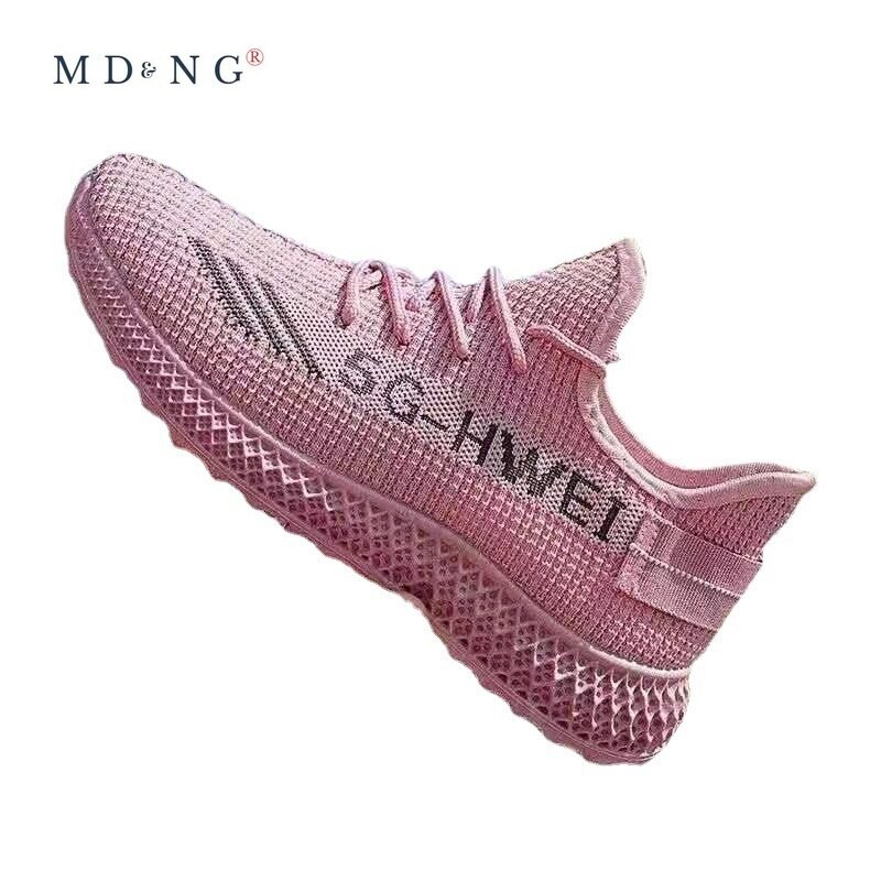 MDNG 2021 صيف ربيع جديد حذا فردي للسيدات الرياضة الرياح عادية تحلق الحياكة أحذية نسائية حذا فردي للسيدات أحذية رياضية