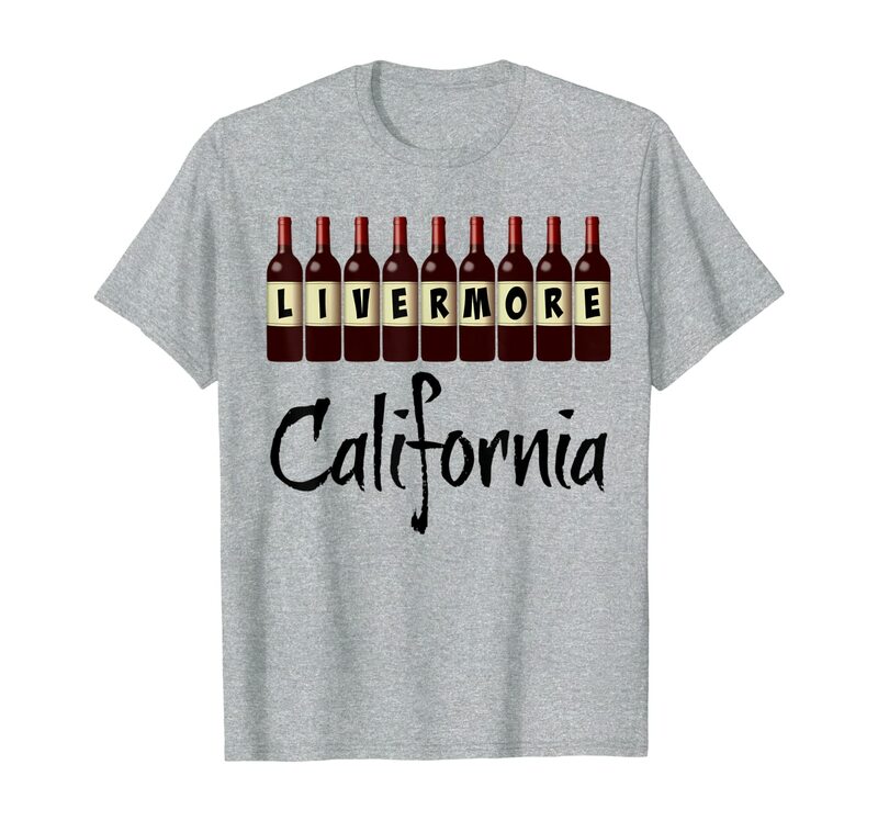 ليفيرمور كاليفورنيا النبيذ البلد زجاجات النبيذ تذوق متعة تي شيرت