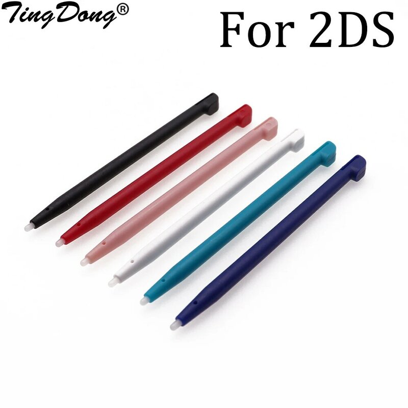 قلم بلاستيكي قلم لمس الشاشة لنينتندو 2DS لعبة وحدة التحكم شاشة تعمل باللمس قلم ستايلس لنينتندو 2DS أسود أزرق أحمر