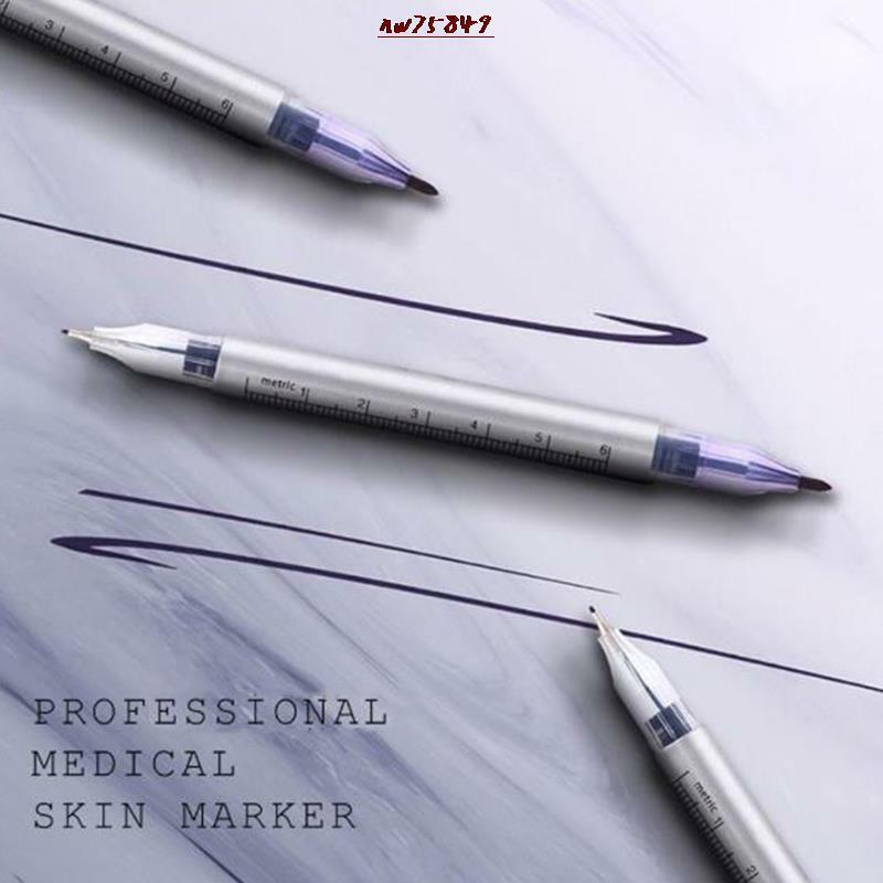 1 قطعة قلم تحديد الوشم الجراحية الحاجب الجلد الوشم قلم تحديد الملحقات أداة مع مسطرة قياس