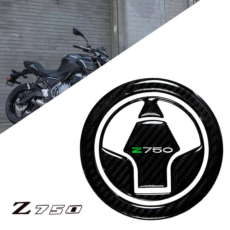 ل Kawasaki Z750 2007-2015 دراجة نارية خزان الوقود غطاء تغليف ثلاثية الأبعاد ألياف الكربون ملصقا حماية Z750R