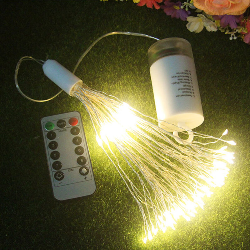 لتقوم بها بنفسك الألعاب النارية LED الجنية ضوء سلسلة قابلة للطي بطارية تعمل بالطاقة Gerlyanda التحكم عن بعد الطوق للخارجية عيد الميلاد الديكور