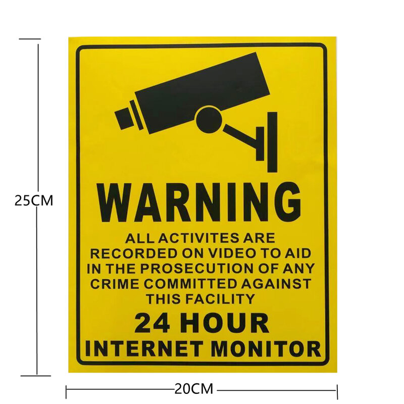 CCTV مراقبة الأمن كاميرا Waring تسجيل ملصقات