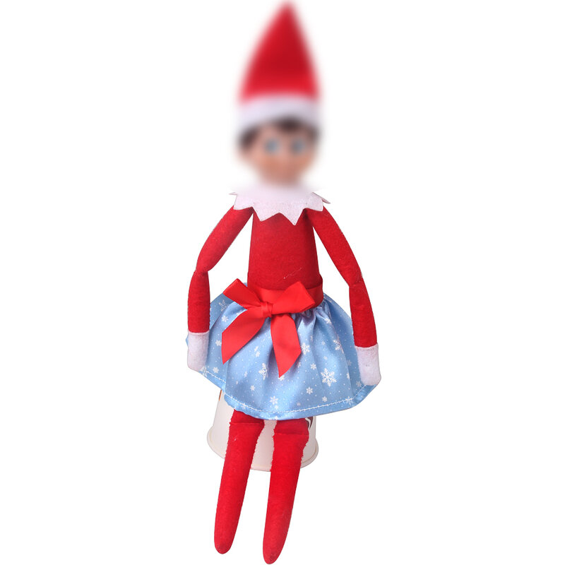 الأحمر عيد الميلاد قزم دمية فستان أبيض ألعاب الأطفال اكسسوارات الأصفر تنورة للأطفال هدايا عيد الميلاد الجان الملابس (لا دمية) m1
