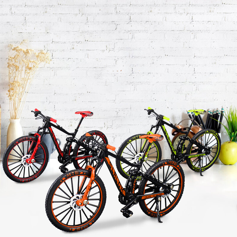 سبيكة صغيرة سباق دراجة لعبة صغيرة دراجة هوائية جبلية للسيارة ديكور المنزل