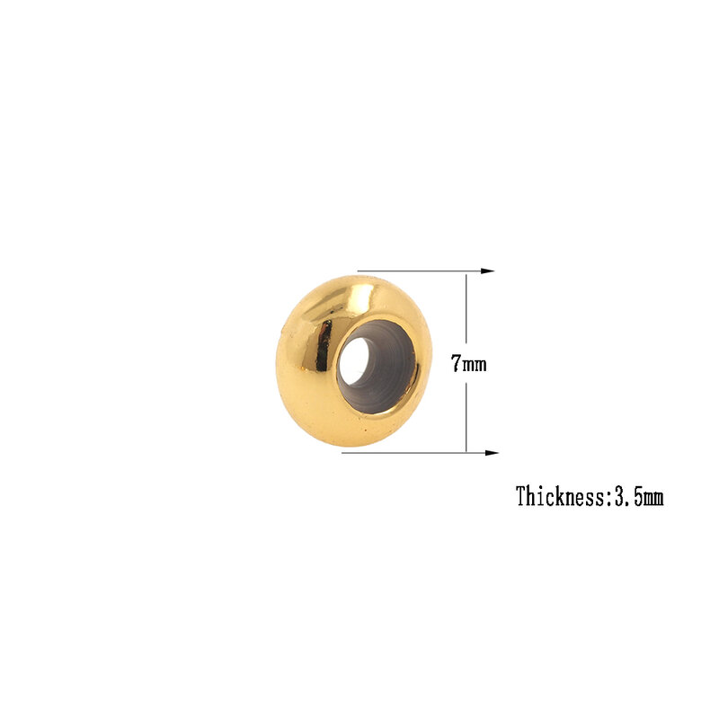 5 قطعة حجم ثقب صغير فاصل الخرزة النحاس الذهب المطاط حلقة الخرز للمجوهرات ديي صنع اللوازم
