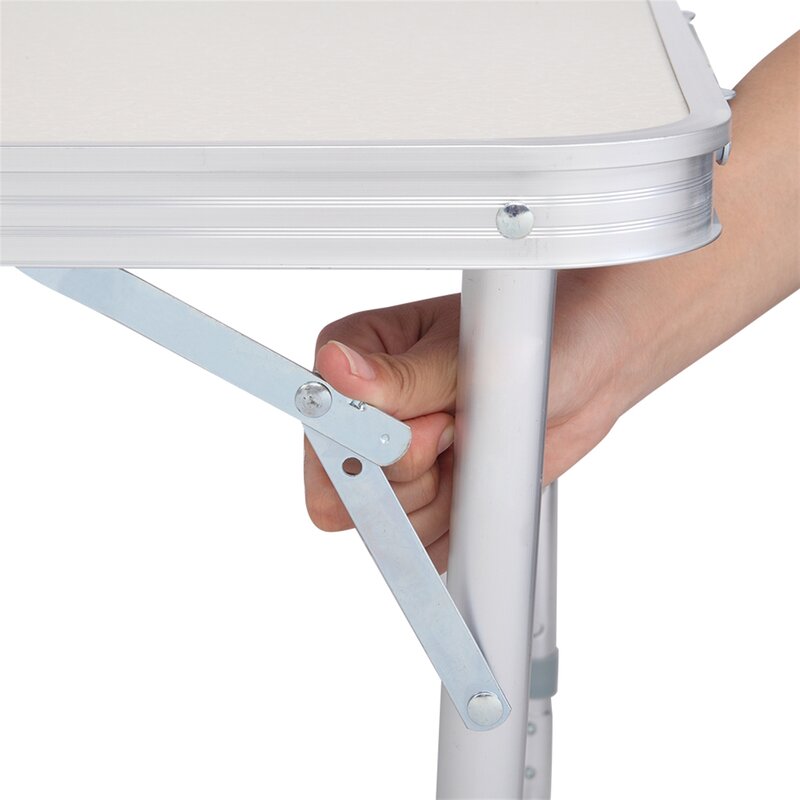 طاولة قابلة للطي متعددة الأغراض محمولة 120X60X70 4Ft بيضاء مناسبة للتجمعات العائلية والنزهات