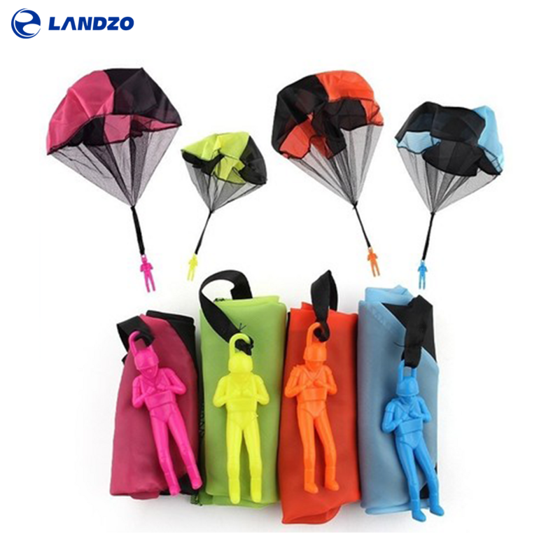 Landzo المظلة لعبة للأطفال الأطفال باراكايداس Juguete مظلة إلقاء يدوية لعبة التعليمية المظلة مع الجندي الشكل