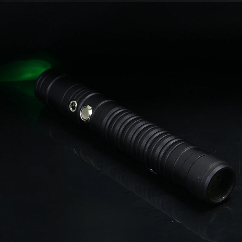 سيف ليزري LED مزدوج الحواف RGB 14 لون تغيير سيف ليزري اثنان في واحد قابل للتبديل صوت صابر مقبض معدني كامل هدية تأثيري