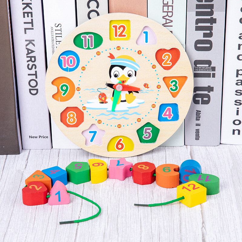 رائجة البيع ألعاب الأطفال كتل خشبية ملونة الطفل الموسيقى خشخيشات الرسم الإدراك ألعاب تعليمية في وقت مبكر للطفل 0-12 شهرا