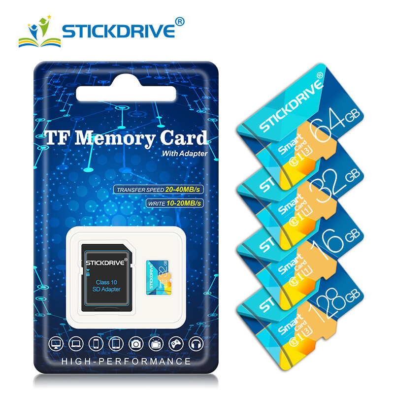 بطاقة ذاكرة Micro sd أصلية للهاتف من الفئة 10 ، 32 جيجابايت ، 8 جيجابايت ، 16 جيجابايت ، 64 جيجابايت ، 32 جيجابايت ، 128