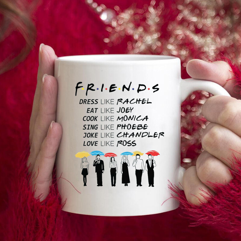 صديق هدية قدح للقهوة عيد الميلاد الصداقة كوب 11Oz أكواب مخصصة أكواب القهوة السيراميك أكواب الشرب حامل السيراميك شخصية