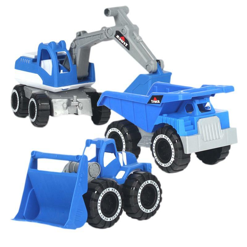3 قطعة حفارة الرمال شاحنة الأطفال محاكاة المركبات الهندسة حفارة الجمود سيارة الفتيان شاحنة لعبة لعبة للشاطئ سيارة للأطفال