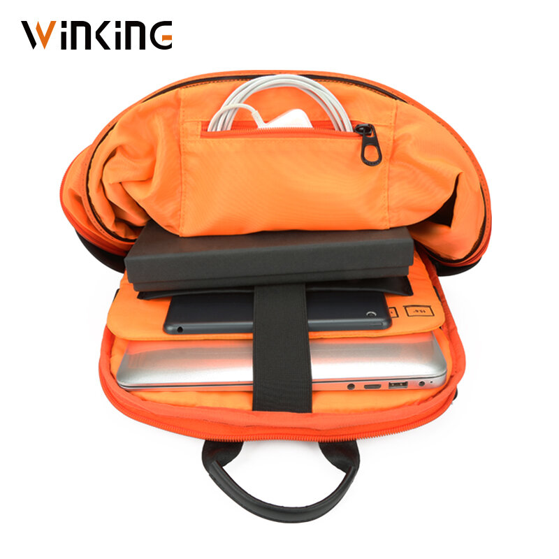 Kingsons-حقيبة ظهر بسحاب مخفي مضاد للسرقة لأجهزة الكمبيوتر المحمول مقاس 15.6 بوصة ، حقيبة مدرسية مضادة للماء للسفر ، شاحن USB متعدد ، 20 لتر