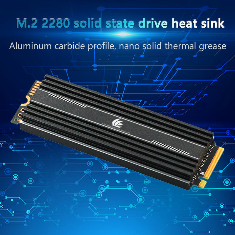 M.2 SSD بالوعة الحرارة M2 2280 الحالة الصلبة قرص صلب الألومنيوم بالوعة الحرارة المبرد منصات التبريد الحراري للكمبيوتر برودة الملحقات