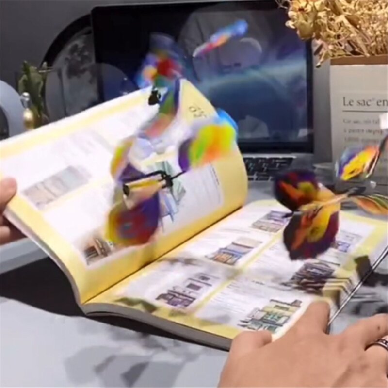 10 قطعة تحلق في كتاب الجنية شريط مطاطي تعمل بالطاقة يختتم فراشة لعبة هدايا مفاجأة كبيرة