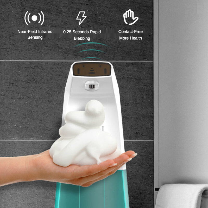 ذكي موزع الصابون السائل التلقائي التعريفي رغوة غسل اليد جهاز مجموعة للمطبخ الحمام دروبشيبينغ