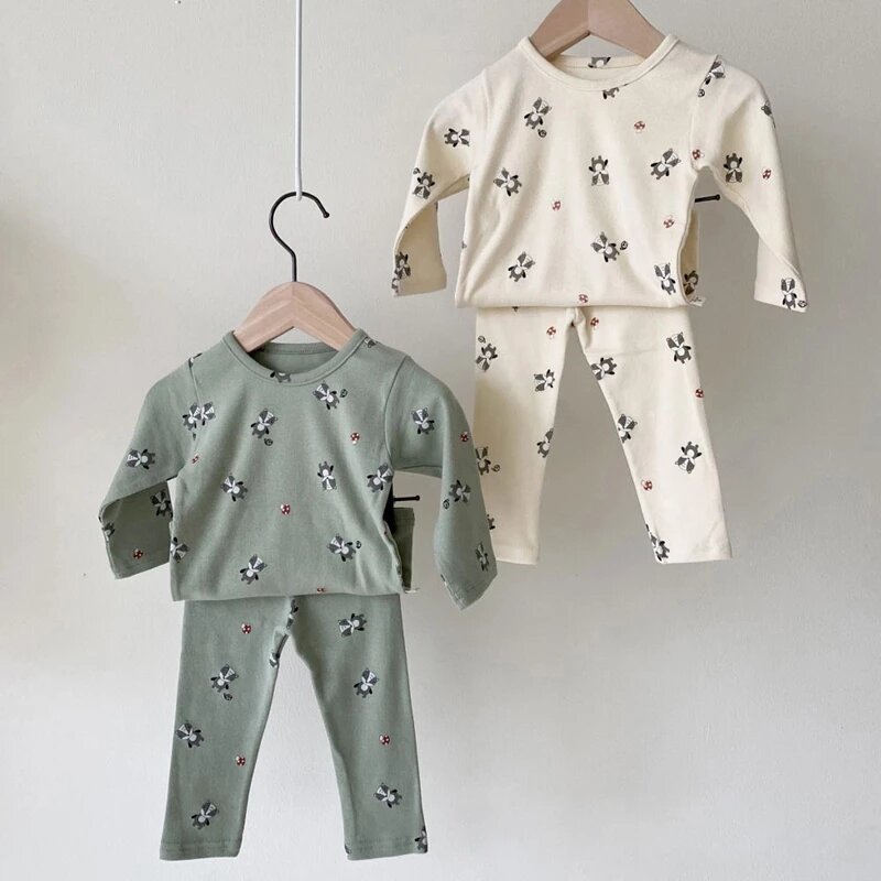 2022 ملابس خاصة لحديثي الولادة ملابس منزلية غير رسمية للبنات بنين 2 قطعة مجموعات بيجامات للأطفال بدلة أطفال بيجامات 0-1-3-5 سنوات