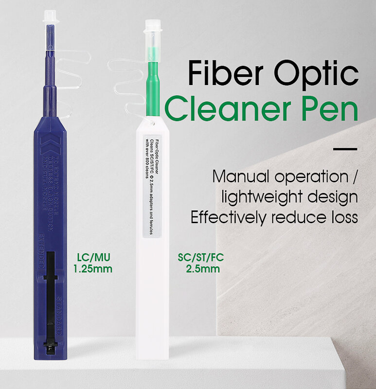 أداة تنظيف بلمسة واحدة 1.25 مللي متر و 2.5 مللي متر قلم تنظيف 800 تنظيف الألياف البصرية الأنظف