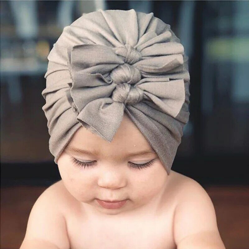 جميل زهرة الطفل قبعة لينة طفلة قبعة عمامة الرضع طفل الوليد الطفل قبعة بونيه أغطية الرأس الاطفال قبعة قبعة