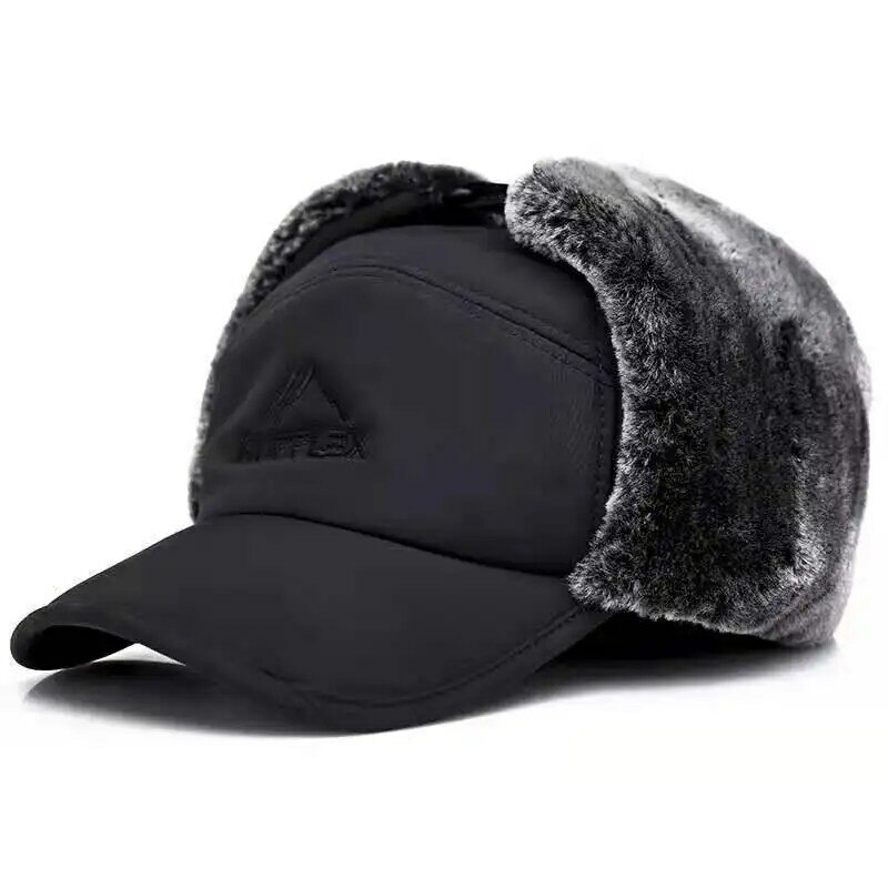 الشتاء الرجال قبعة تدفئة قبعات بيسبول سميكة الدافئة قناع سدادات حماية الأذن في الهواء الطلق قبعة عادية