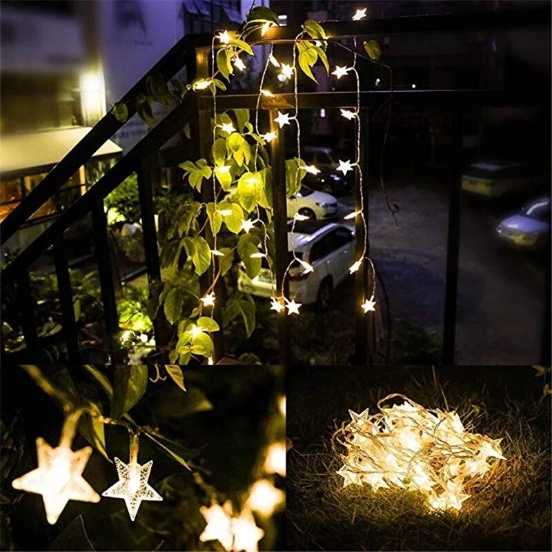 شجرة عيد الميلاد 10 المصابيح سلسلة الجنية ستار ضوء عيد الميلاد حفلة زفاف المنزل حديقة جارلاند الديكور