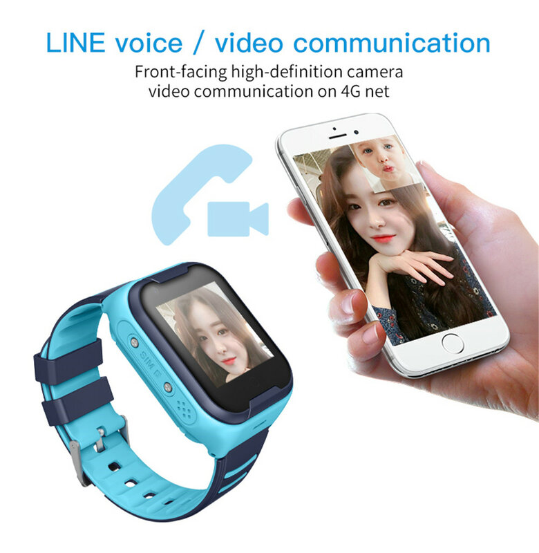 ساعة ذكية للأطفال لتحديد المواقع 4g واي فاي IP67 مقاوم للماء الأطفال الطلاب Smartwatch مكالمة فيديو رصد تعقب موقع ساعة الهاتف A36E