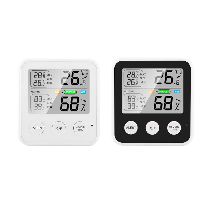 LCD الرقمية درجة الحرارة الرطوبة مقياس متر المنزل داخلي الإلكترونية الرطوبة ميزان الحرارة محطة الطقس غرفة الطفل