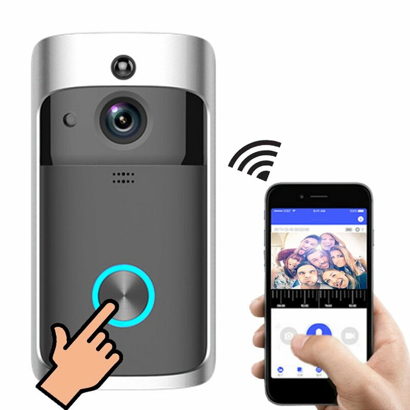 Wifi smartvideo باب الهاتف اللاسلكي فيديوجرس الباب هاتف ذكي حلقة الباب إنترفون كاميرا الأمن جرس الباب كاميرا الأمن