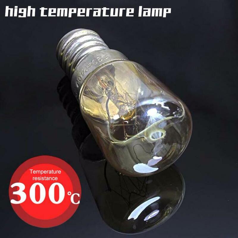25 واط الجهد 110-250 فولت فرن لمبة ارتفاع درجة الحرارة لمبة E14 300 درجة فرن محمصة البخار ضوء لمبة طباخ عقد مصباح