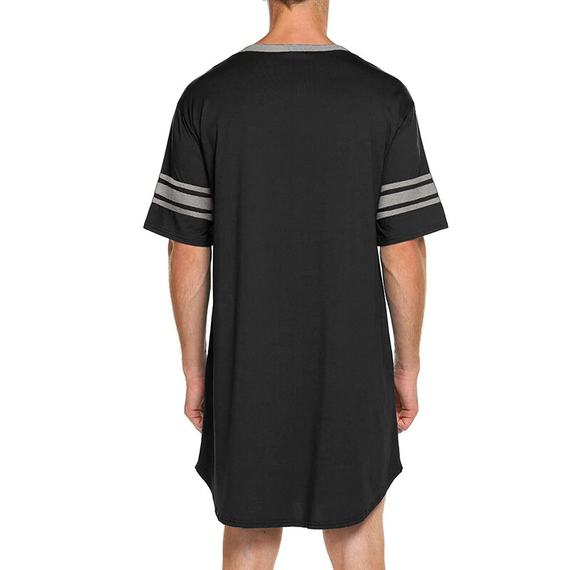 طويل نمط بيجامة مجموعة للذكور حجم كبير Homewear الترفيه قصيرة الأكمام قميص مرونة عالية الجودة ملابس خاصة غير رسمية ملابس الرجال