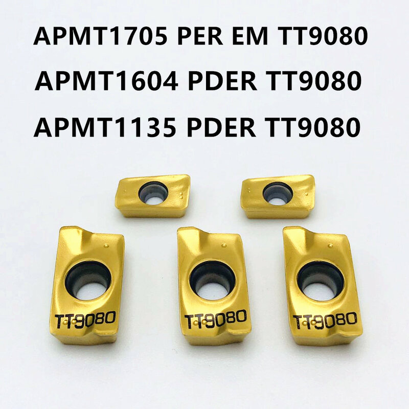 APMT1135 APMT1604 PDER TT9080 كربيد إدراج APMT قطع غيار مخرطة CNC أداة balance t1705 لكل TT9080 ل رأس طاحن القاطع بابت