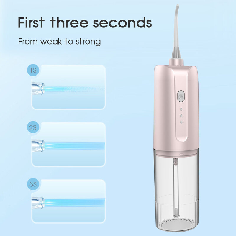 [Boi] 200 مللي IPX7 مقاوم للماء 3 طرق لطيف نبض سريع قابلة للشحن عن طريق الفم الري 6 فوهات تبييض الأسنان نفاثة مياه للأسنان
